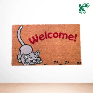 Coir Cute Cat Welcome Mat